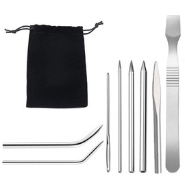 Paracord Needle Stainless Steel Sewing Tools Hand Sewing Needle Scraper Hobby Scraper Hobby Craft Supplies Stitch Set Bead Threader Tie Kit 8 Pieces