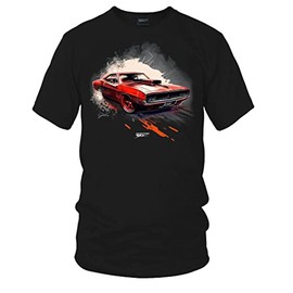 Wicked Metal 1969 Red Charger Front Print, 69 Charger Shirt, Muscle Car Shirt, Charger Shirt