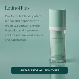 Marini SkinSolutions Retinol Plus - Crema Facial Antiedad con Extracto de Té Verde, Aloe y Vitamina E - Ayuda con la Hiperpigmentación - 28 g