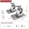 6PCS No Drill Curtain Brackets, Self-Adhesive Rod Holders, Universal Plastic
