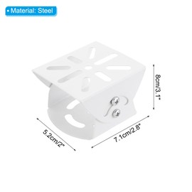 PATIKIL Security Camera Joint Mounting 2 Inch, 1 Pack CCTV IP Camera Installation Steel Crossbar Mounting Bracket for Safety, White
