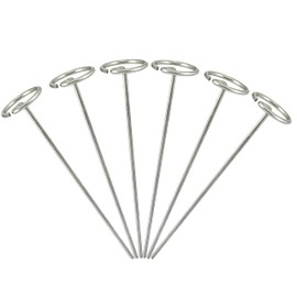 Palmhomee Garden Staples Anti-Rust Galvanized Garden Stakes Circle Top Landscape Pins Ground Cover Fabric Stakes Securing Lawn Fabric Weed Barrier (6 inches - 100 Pieces)