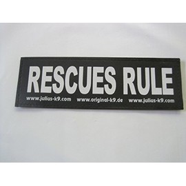 Rescues Rule (Small) Package of 2 Julius-K9 Labels for Harness