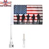 Trichtu Mount Motorcycle Flag Pole Luggage Rack Mount Fit For