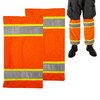 YUNCHONGuk Reflective Two Tone Mesh Leg Gaiters, Adjustable Leg Gaiters,