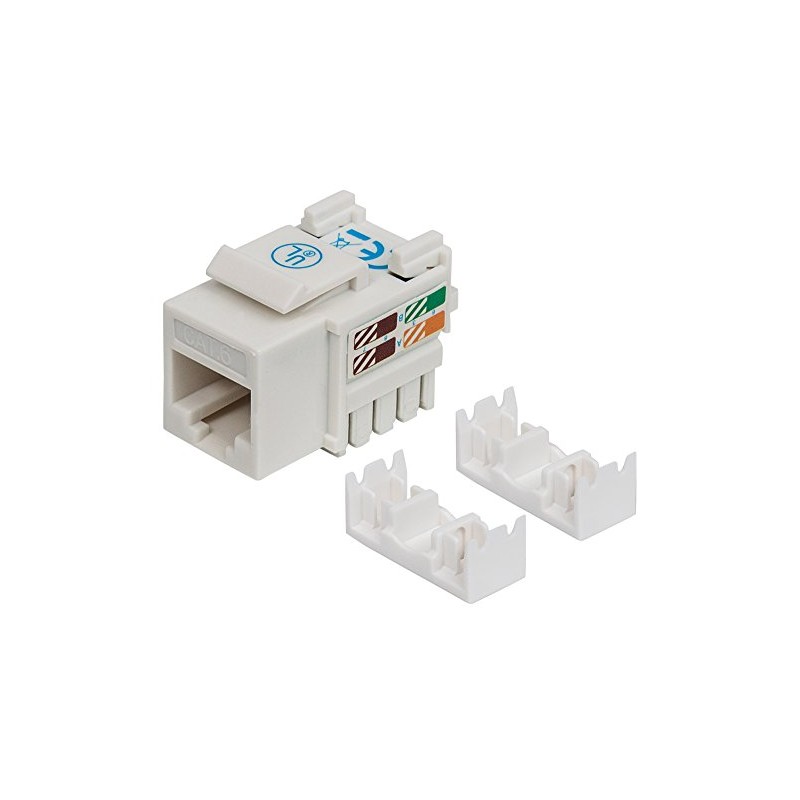 Jack Keystone Cat6 RJ45 UTP Blanco De Impacto 8P8C Para