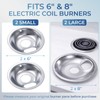 Singhoow 4 Pack Electric Stove Burner Drip Pan 2 x