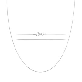 KISPER Silver 8 Sided Snake Chain Necklace –Thin, Dainty, 925 Sterling Silver Jewelry for Women & Men with Lobster Clasp – Made in Italy, 24”