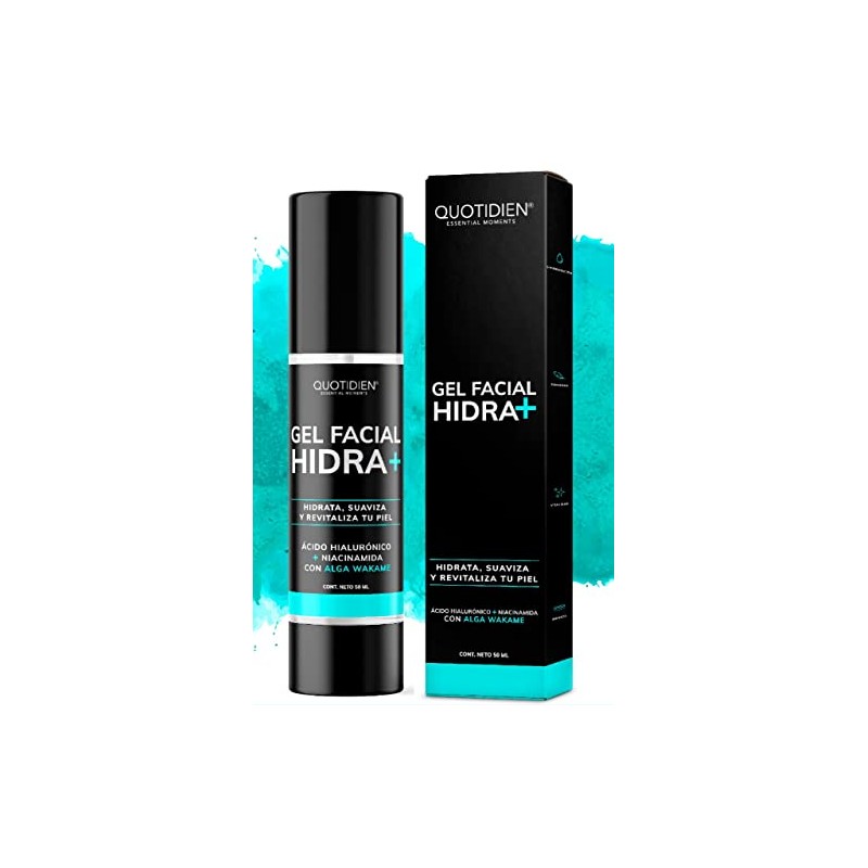 Gel Hidratante Facial Ácido Hialurónico Niacinamida Alga Wakame Ingredientes Naturales
