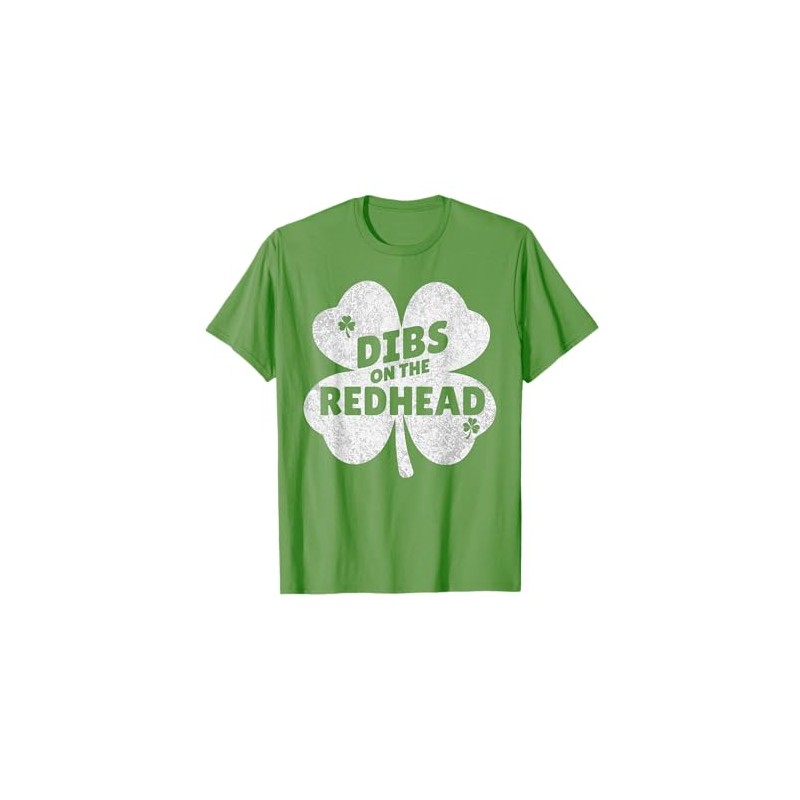 Dibs on the Redhead St Patricks Day Funny Irish Clover