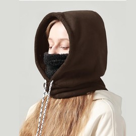 YAMEE Balaclava Ski Mask for Women Warmer, Winter Hat Thermal Face Mask for Men Windproof Winter Full Face Mask for Women, Hood Neck Warmer Men for Motorcycling, Cycling, Hiking, brown