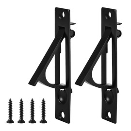 2pcs Pocket Door Edge Pull, 304 Stainless Steel Pocket Door Handle with Screws, Door Hardware for Bathroom Closet Hallway Laundry (Matte Black)