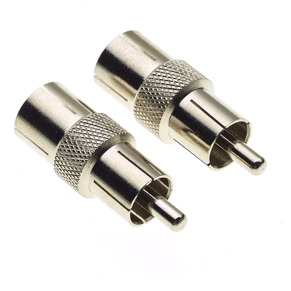 Coax To RCA, Pack Of 2 - TV Coax Socket