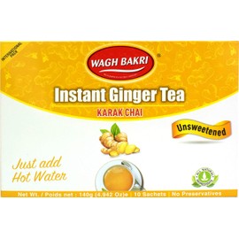 Wagh Bakri Instant Ginger Chai Tea Unsweetened - 10 Sachets