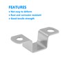 Square Oblong Pipe Clamp,6PCS U-Shaped Pipe Clamp,SAFYY U Shaped Connector