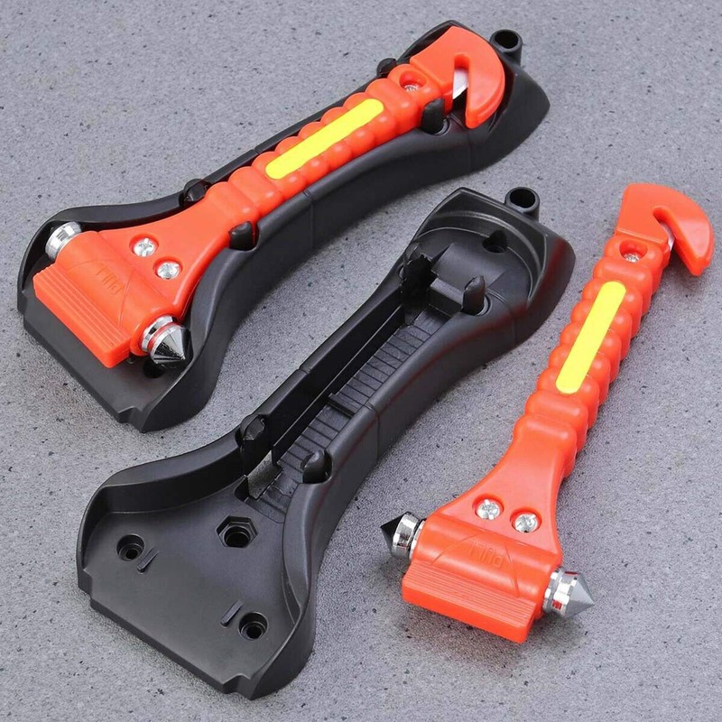 Kriture Car Safety Hammer 2 Pack, Window Glass Breaker and