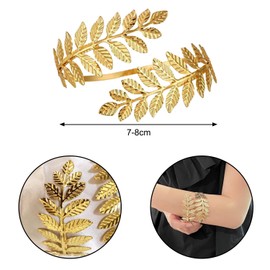 XNFUOE Leaf Tree Bracelet Upper Arm Cuff Armlet Boho Upper Cuff Arm Bracelet Leaf Armband Jewelry Set