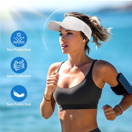 HH HOFNEN Sports Sun Visor Cooling Lightweight Stretchy Packable Running Golf Visor Hat for Men Women