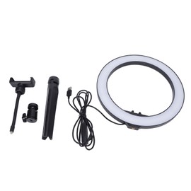 10 Inch Circle Fill Light Bright Dimmable LED Cellphone Round Lamp with Tripod for Live Streaming