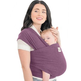 KeaBabies Baby Wrap Carrier - All in 1 Original Breathable Baby Sling, Lightweight,Hands Free Baby Carrier Sling, Baby Carrier Wrap, Baby Carriers for Newborn, Infant, Baby Wraps Carrier (Dark Mauve)
