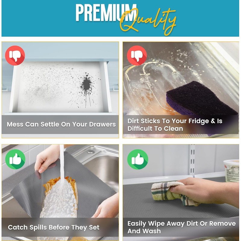 Linda's Essentials Kitchen Drawer Liners (30 x 200 cm) -