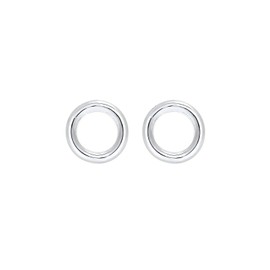 Elli Women's Earrings Circle Geo Minimal Basic in 925 Sterling Silver, Facet cut, None