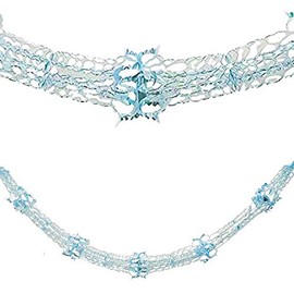 Foil Ceiling Decorations Ice Blue Christmas Decorations (20cm Garland)