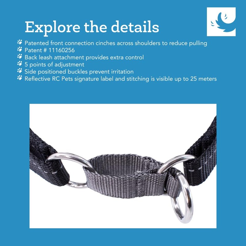 RC Pets Gentle-Fit Trail Smart Reflective Pace No Pull Harness