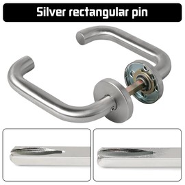 140 mm Door Handle Spindle Rod, Pack of 2 Square Pins, Door Fitting Square Pin, Galvanised Steel Replacement Square Pin, Mounting Pin, Door Handle, Steel Spindle Bar, Solid Steel, 8 mm x 140 mm