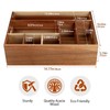 BOTOP Acacia Wood Utensil Holder for Party, Paper Plate Organizer