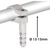 (Pack of 10) Grey Plastic Clamps for 13-15mm Pipes, Hose