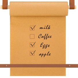 Lincia Wall-Mounted 17 Kraft Paper Roll Dispenser-Roller Kraft Paper Roll Display - Wall Decor/Butcher Paper Holder - Includes 30meter Kraft Paper Roll for Artwork, to-do Lists, Ideas Ideal for Home