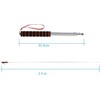 Telescopic Flag Pole, Stainless Steel, 2.5 meters, teacher pointer, black/orange,