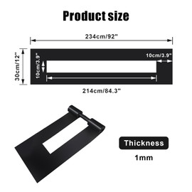 Eunika 4 x 92 Inch Parking Lot Line Stencil, Foldable Pavement Straight Line Stencil Reusable Rubber Parking Template for Painting Parking Lot & Pavement Lines for Asphalt Concrete
