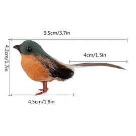 changfeng Kylucky 12 PCS Christmas Decoration Robin Bird, Vivid Artificial Feather Robin Birds Christmas Tree Hanging Pendant for Party Home Decoration Very Cute Artificial Feather Robin