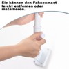 Flagpole Bracket, Adjustable Wall Mount Flag Pole Holder, for Flag