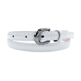 Silver Polished Buckle, Dress Belt, Skinny Belts For Women, Belt Womens, White Belt, Small Belt Women