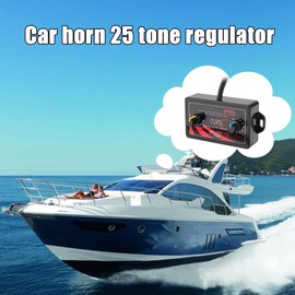Motorcycle Horn Controller - 25 Tones Control Car Horn - 12-24V Horn Speaker Control Box, Waterproof Music Controller Snail Horn, Sound Control Unit for Car Motorcycle Boat