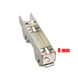 ZQIY 10PCS Sliding Door Roller Replacement Wheel Stainless Steel Cabinet Pulley Clip for 8mm Thick Display Glass Door Pulley Display Cabinet Knife Wheel Bookcase Roller