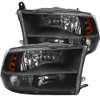 Spec-D Tuning Euro Black Clear Headlights Compatible with Dodge Ram