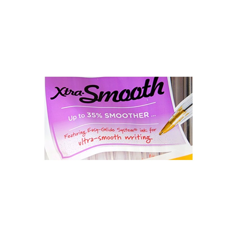 Bic Cristal Xtra Smooth Easy Glide Red Ink Ball Stick