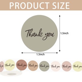 500 Pcs Thank You Stickers,1.5 Inch Thank You for Supporting My Small Business Sticker,Waterproof Self-Adhesive Labels for Packaging,Envelopes,Bags,Boxes（Morandi）