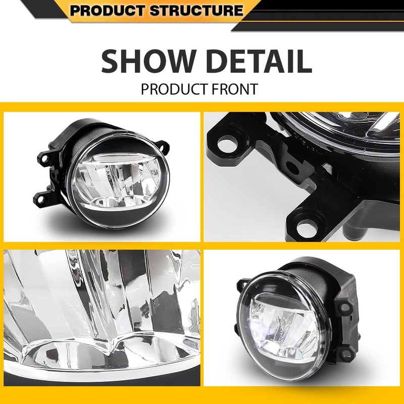 LED Fog Lights Lamp Assembly Compatible with Toyota Camry 2007-2013