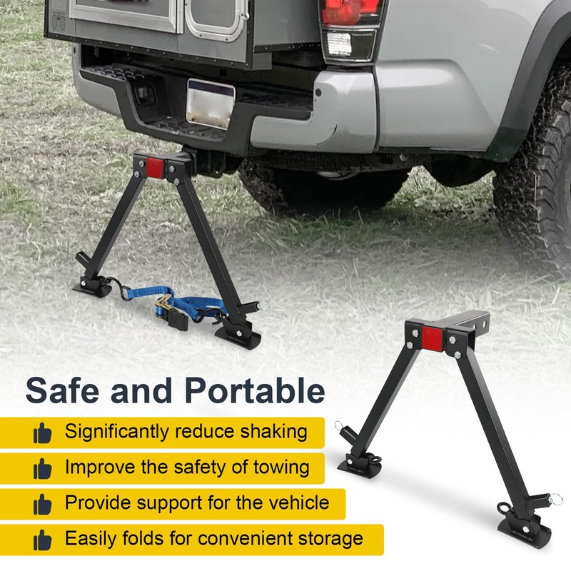 RV Hitch Mount Stabilizer, Adjustable Camper Rear Bumper Stabilizer Fit