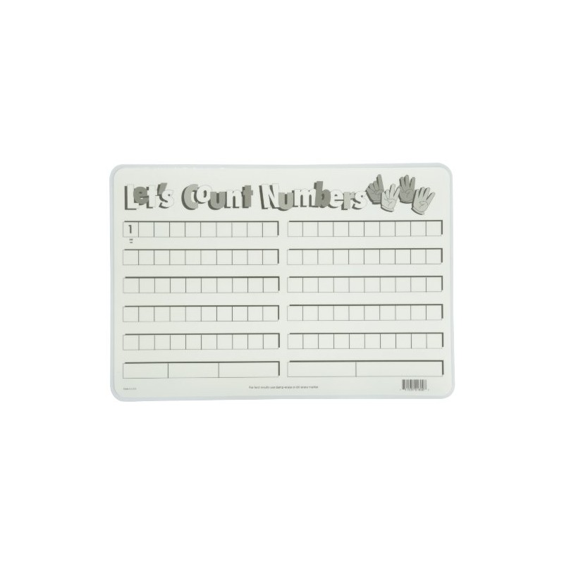 Painless Learning Let's Count Numbers Placemat, 12 x 17 1/2