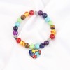 MYOSPARK Autism Puzzle 7 Chakra Beads Elastic Bracelet Autism Awareness