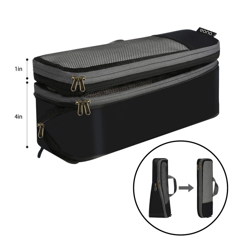 Eono Compression Packing Cubes, Luggage Organiser Set, Extensible Suitcase Organiser,