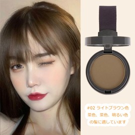 Hairline Powder, Root Touch Up Magical Hair Shadow Powder, Instant Hairline Shadow Cover-Up, Follicle Concealer with Puff Touch, Root Cover Up for Thin/Bald Hair, Hair Powder for Women/Men - Brown 2#