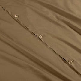 Royal Tradition Solid 300-Thread-Count, 100-Percent Cotton King/California King, 3PC Duvet Cover Set with Buttons Enclosure, Taupe