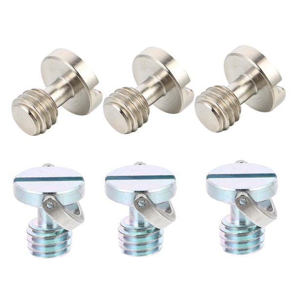 MERRYHAPY Practical Camera Mounting Screw Set 6pcs 3/8'' D-Ring Screws